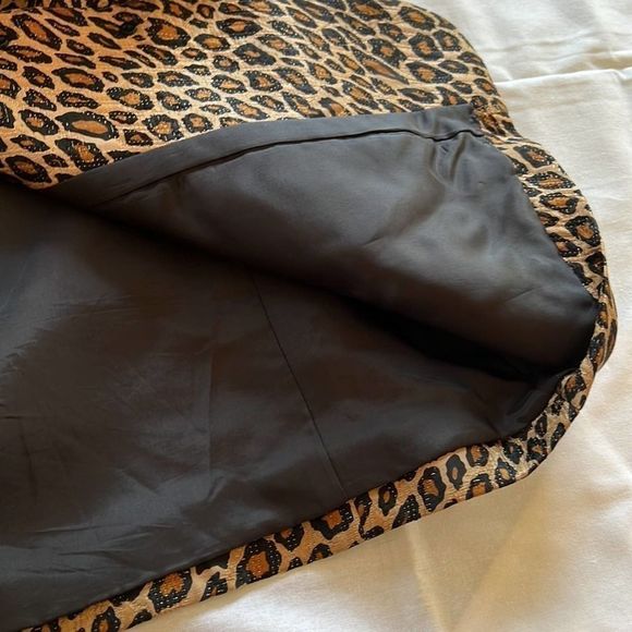 Vintage Leilian leopard print jacket coat blazer size 7 - Picture 10 of 10